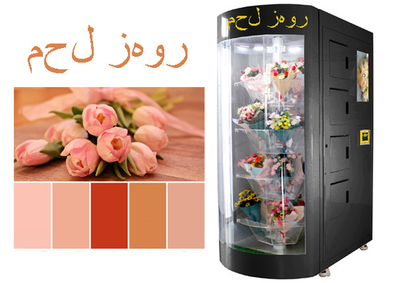 Mesin Penjual Otomatis Bunga Segar Cerdas Bahasa Arab Dirancang untuk Arab Saudi Qatar Uni Emirat Arab