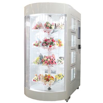 Mesin Penjual Otomatis Bunga Iklan LCD Mawar Segar Dengan Pengontrol Suhu